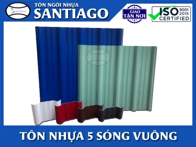 Sản phẩm ton nhua 5 song vuong 4834 — Công Ty TNHH Tôn Ngói Nhựa Santiago — MST 0401985410