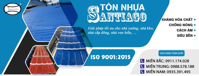 Sản phẩm ton nhua santiago 3339 — Công Ty TNHH Tôn Ngói Nhựa Santiago — MST 0401985410
