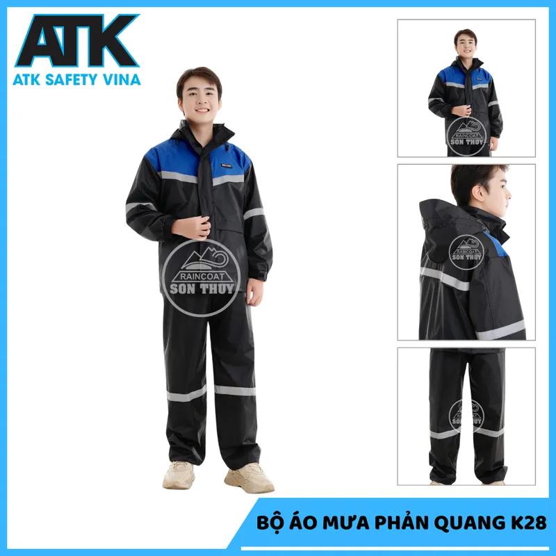 Sản phẩm Bộ áo mưa phản quang K28_1711937454 — Thiết Bị An Toàn Giao Thông Safety Vina - Công Ty TNHH ATK Safety Vina — MST 0402154169