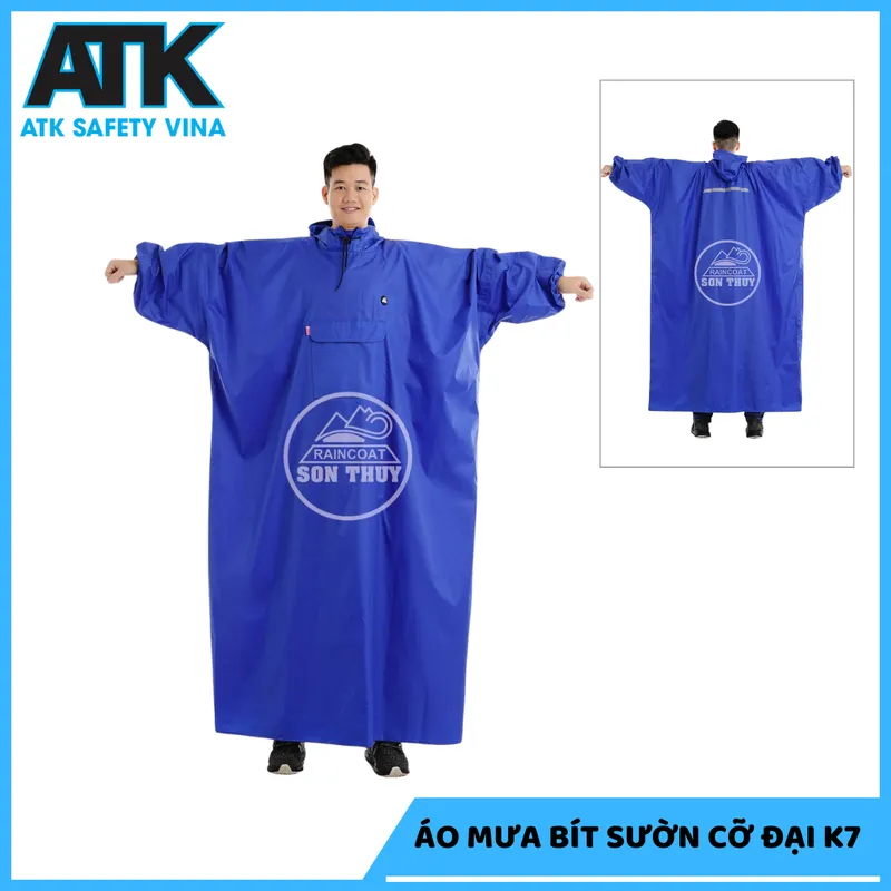 Sản phẩm Áo mưa bít sườn cỡ đại K7_1712028213 — Thiết Bị An Toàn Giao Thông Safety Vina - Công Ty TNHH ATK Safety Vina — MST 0402154169