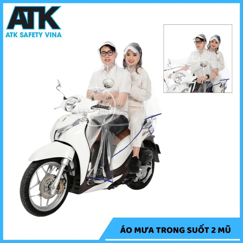 Sản phẩm Áo mưa trong suốt 2 mũ_1711611970 — Thiết Bị An Toàn Giao Thông Safety Vina - Công Ty TNHH ATK Safety Vina — MST 0402154169