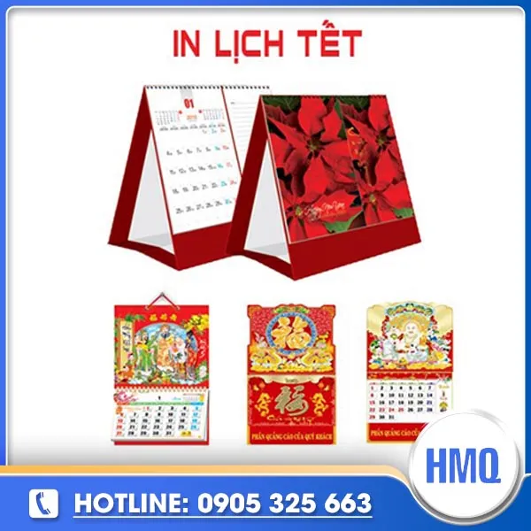 Sản phẩm in lich — In ấn Tem Nhãn Hoàng Minh Quốc - Công Ty TNHH Hoàng Minh Quốc — MST 0402157811