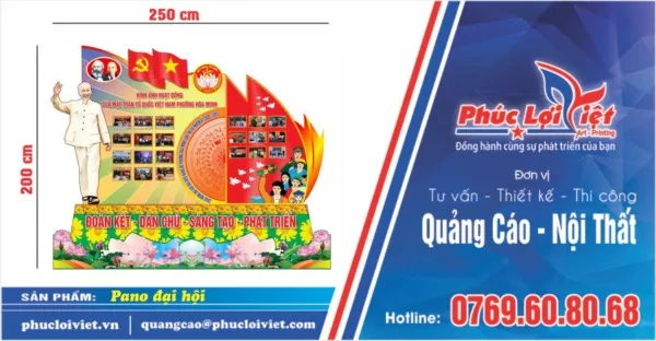 Sản phẩm pano mat tran — Công Ty TNHH Quảng Cáo Nội Thất Phúc Lợi Việt — MST 0402181902