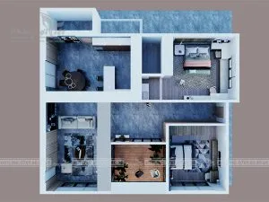 Sản phẩm thiet ke noi that can ho chung cu 2 phong ngu tai da nang 1 300x225 — Công Ty TNHH Quảng Cáo Nội Thất Phúc Lợi Việt — MST 0402181902