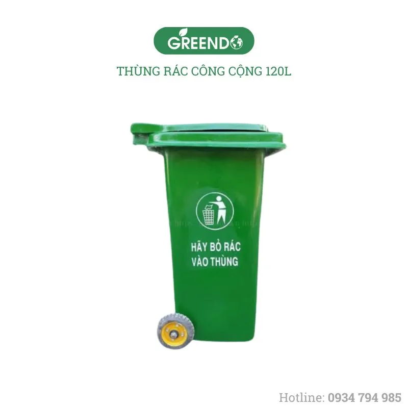 Sản phẩm thung rac cong cong 120l 20 — Công Ty TNHH Thiết Bị Greendo — MST 0402260664