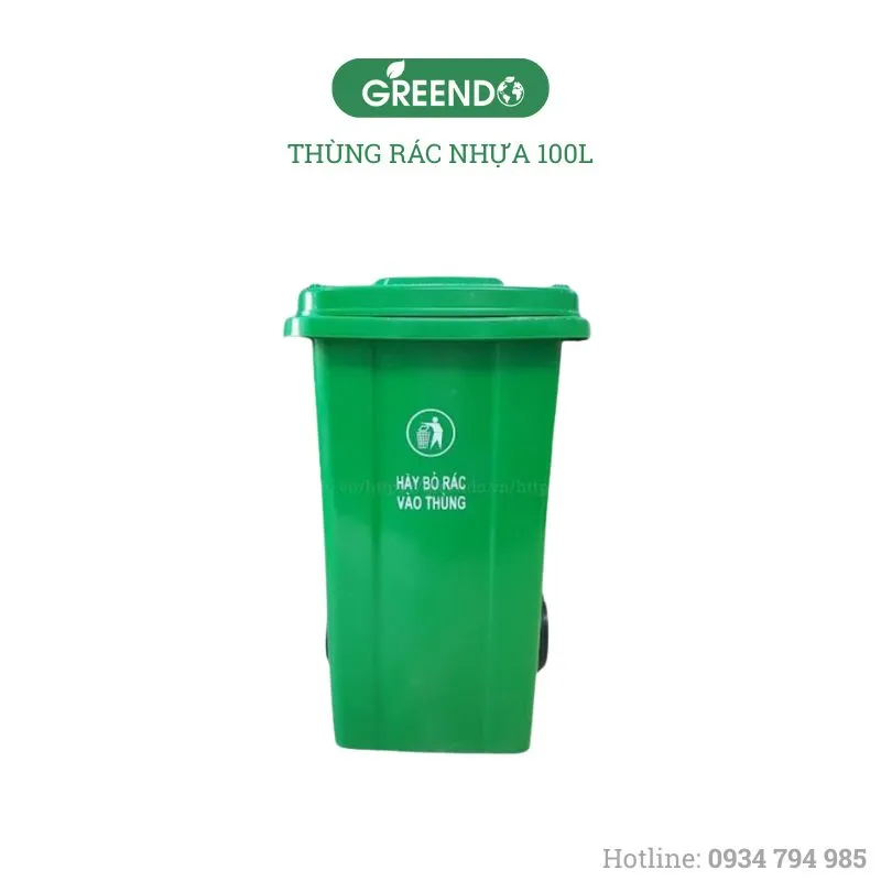 Sản phẩm thung rac nhua 100l 21 — Công Ty TNHH Thiết Bị Greendo — MST 0402260664