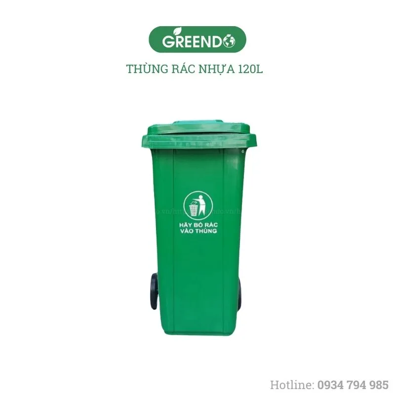Sản phẩm thung rac nhua 120 lit 1 — Công Ty TNHH Thiết Bị Greendo — MST 0402260664
