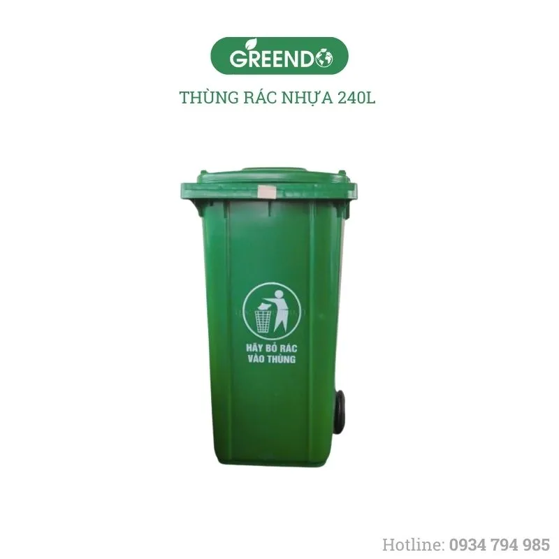 Sản phẩm thung rac nhua 240l 1 — Công Ty TNHH Thiết Bị Greendo — MST 0402260664