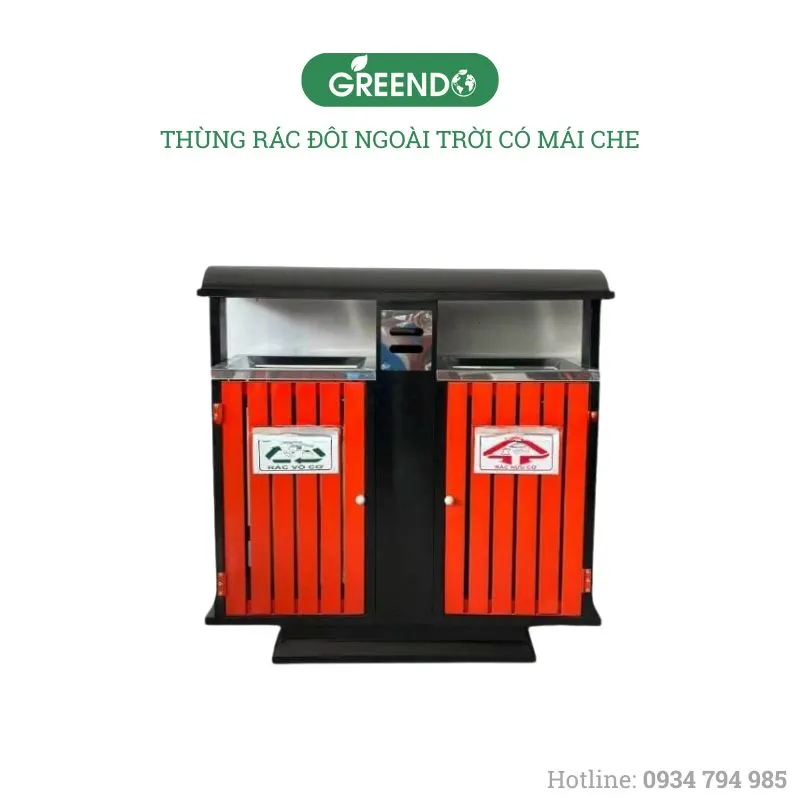 Sản phẩm thung rac doi ngoai troi co mai che 10 — Công Ty TNHH Thiết Bị Greendo — MST 0402260664