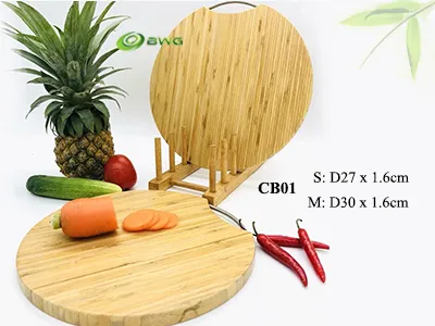 Sản phẩm CB01 bamboo round cutting board Vietnam — Công Ty TNHH Tre Công Nghiệp Tiến Phát — MST 0500231189