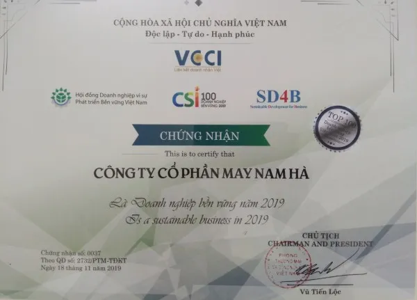 Sản phẩm cn ben vung — Công Ty Cổ Phần May Nam Hà — MST 0600187705