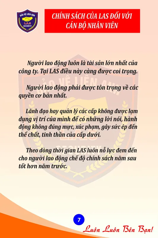 Sản phẩm 5. CHINH SACH CUA LAS DOI VOI CAN BO NHAN VIEN 1 scaled — Công Ty CP Dịch Vụ Bảo Vệ Liên Anh — MST 0601135474