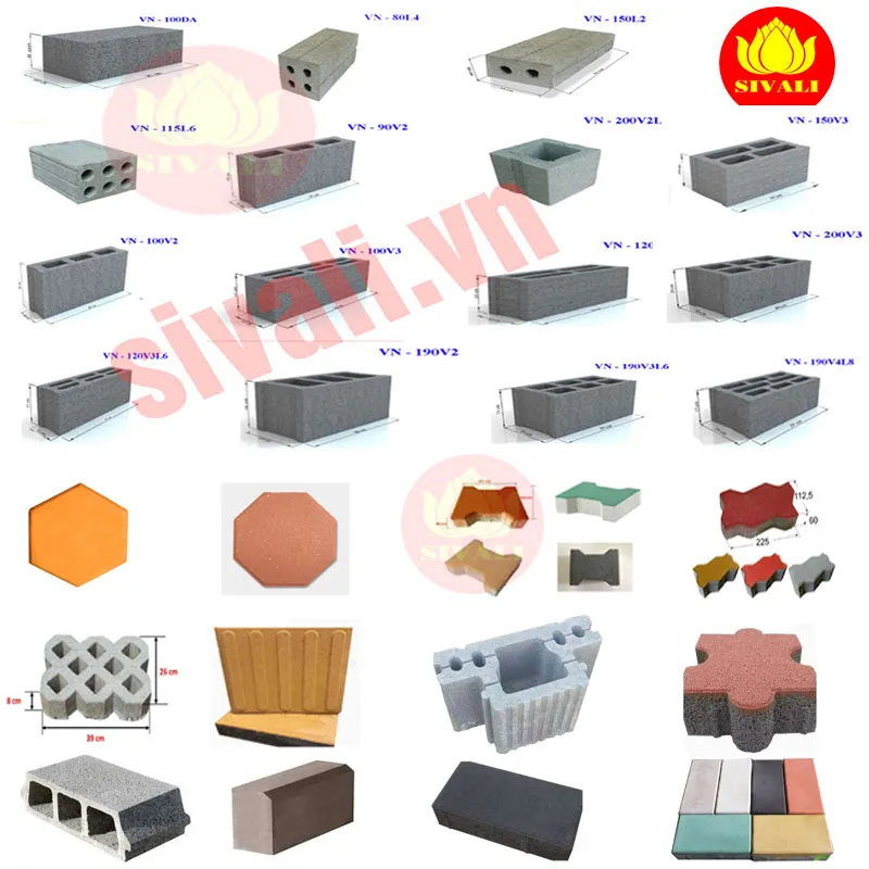 Sản phẩm các mẫu gạch không nung và tự chèn — Công Ty CP Sản Xuất Công Nghệ Việt Nhật — MST 0601139503