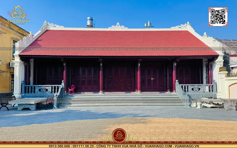 Sản phẩm nha go 5 gian cam xe lao sieu dep vua nha go 0043 — Thiết Kế Thi Công Nhà Gỗ - Công Ty TNHH Vua Nhà Gỗ — MST 0601233785