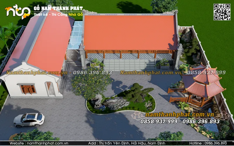 Sản phẩm khuon vien nha go 5 gian 1 — Nhà Gỗ Nam Thành Phát - Công Ty TNHH Gỗ Nam Thành Phát — MST 0601256359