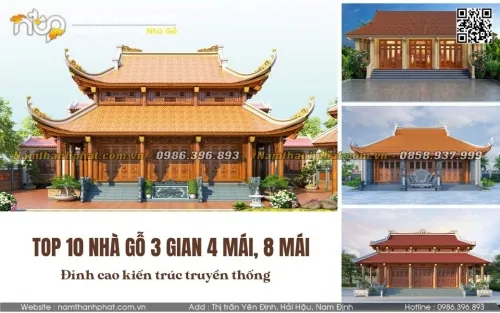 Sản phẩm nha go 3 gian 4 mai 8 mai — Nhà Gỗ Nam Thành Phát - Công Ty TNHH Gỗ Nam Thành Phát — MST 0601256359