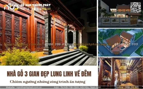 Sản phẩm nha go 3 gian dep 20 — Nhà Gỗ Nam Thành Phát - Công Ty TNHH Gỗ Nam Thành Phát — MST 0601256359