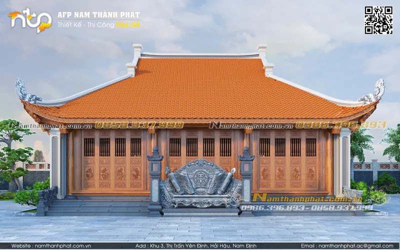 Sản phẩm nha go 3 gian mai dao 1 — Nhà Gỗ Nam Thành Phát - Công Ty TNHH Gỗ Nam Thành Phát — MST 0601256359