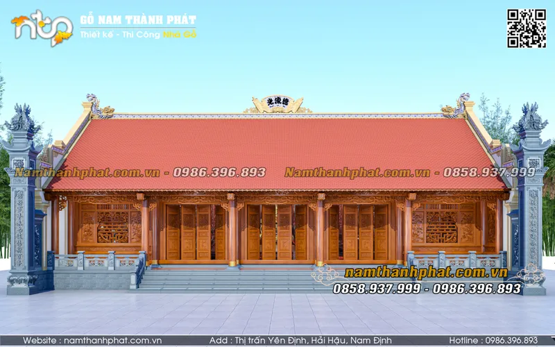 Sản phẩm nha go 5 gian thong hien 1 — Nhà Gỗ Nam Thành Phát - Công Ty TNHH Gỗ Nam Thành Phát — MST 0601256359