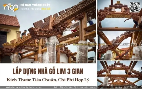 Sản phẩm nha go lim 3 gian 8 — Nhà Gỗ Nam Thành Phát - Công Ty TNHH Gỗ Nam Thành Phát — MST 0601256359