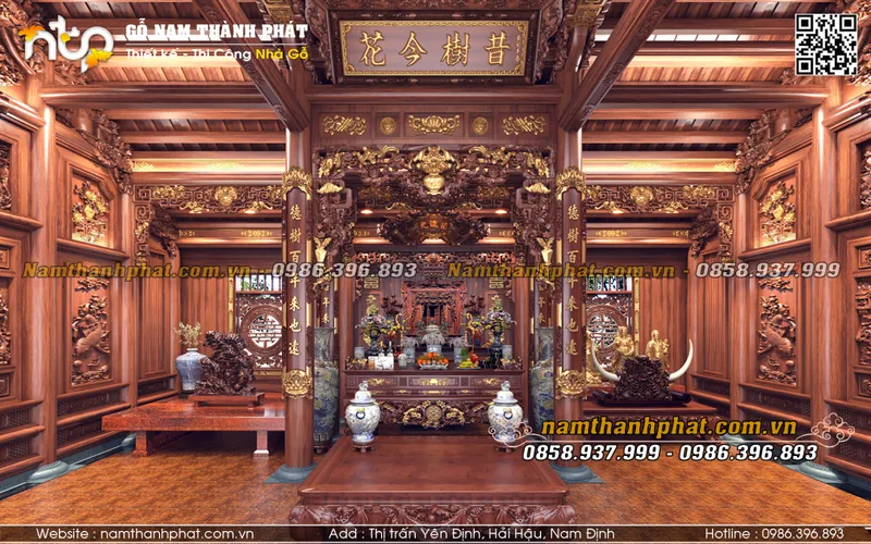 Sản phẩm noi that nha go 3 gian 1 — Nhà Gỗ Nam Thành Phát - Công Ty TNHH Gỗ Nam Thành Phát — MST 0601256359