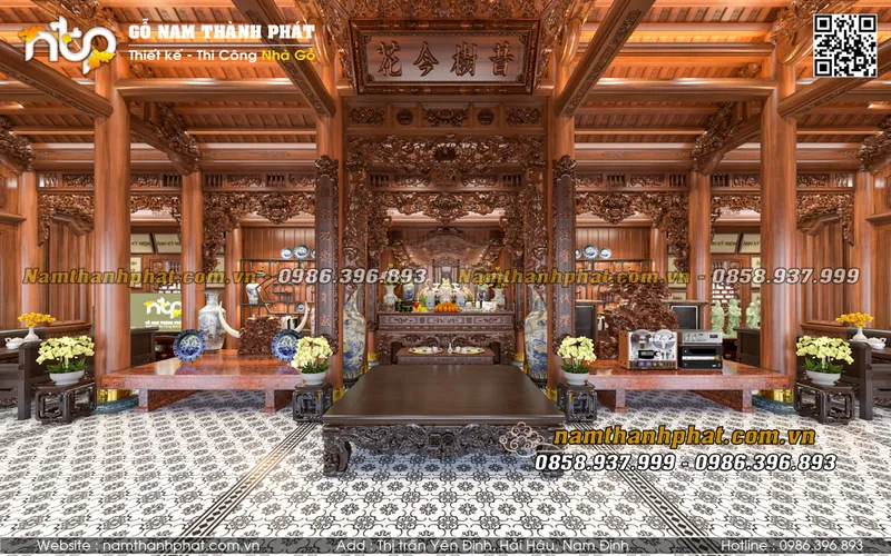 Sản phẩm noi that nha go 5 gian 3 — Nhà Gỗ Nam Thành Phát - Công Ty TNHH Gỗ Nam Thành Phát — MST 0601256359