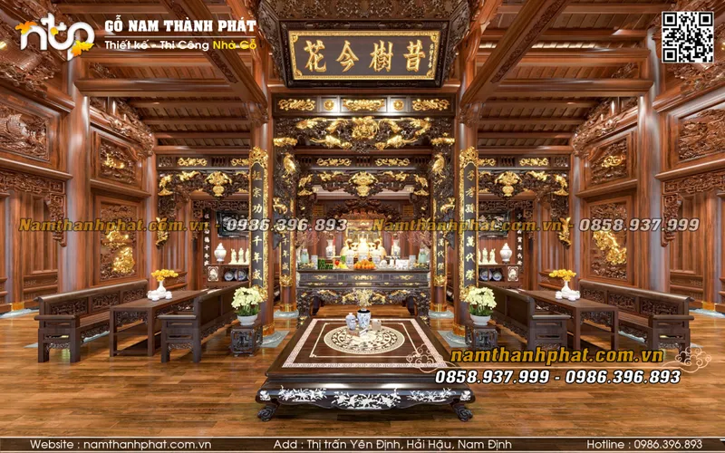 Sản phẩm noi that nha go 5 gian dep 6 — Nhà Gỗ Nam Thành Phát - Công Ty TNHH Gỗ Nam Thành Phát — MST 0601256359