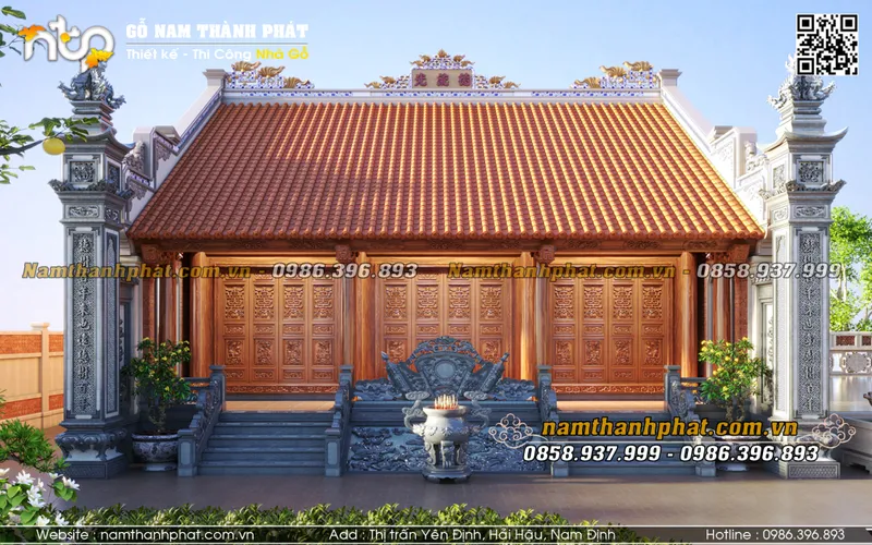 Sản phẩm thiet ke nha tho 3 gian 1 — Nhà Gỗ Nam Thành Phát - Công Ty TNHH Gỗ Nam Thành Phát — MST 0601256359