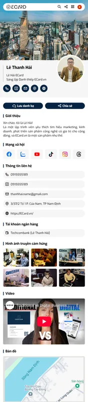 Sản phẩm screencapturebioecardvnlehaiecard20250331182850 — Công Ty Cổ Phần Vstar Group — MST 0601282535