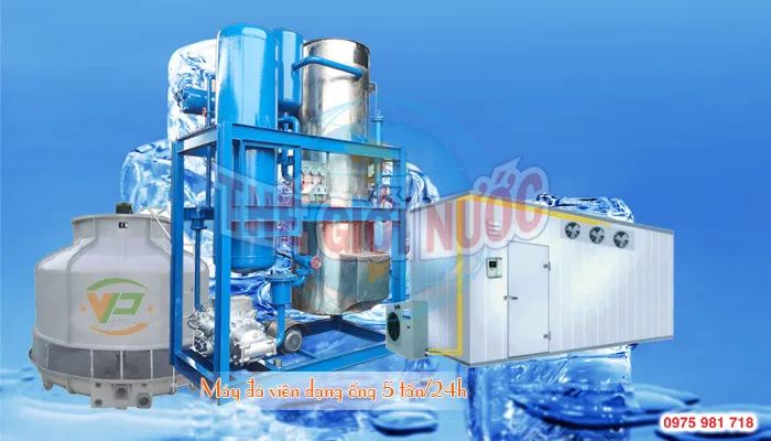 Sản phẩm Máy đá viên tinh khiết 5 tấn — Công Ty TNHH Sản Xuất Thương Mại Dịch Vụ Thế Giới Nước — MST 0700761056