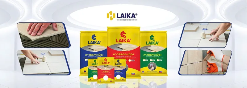 Sản phẩm Keo dan gach Laika — Công Ty Cổ Phần Khoáng Sản Và Vật Liệu Mới Huy Hoàng — MST 0700804045