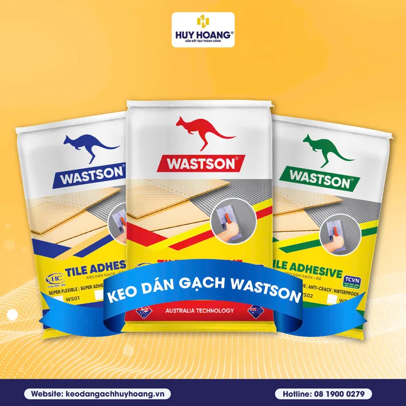 Sản phẩm KEO DAN GACH WASTSON — Công Ty Cổ Phần Khoáng Sản Và Vật Liệu Mới Huy Hoàng — MST 0700804045