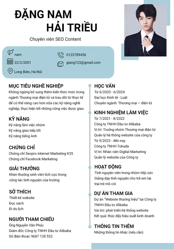 Sản phẩm huong dan tao cv xin viec cho sinh vien moi ra truong — Công Ty TNHH Nguồn Nhân Lực Thanh Xuân — MST 0700822622