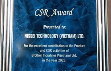 Sản phẩm  uploaded tin tuc TIN CTY CSR 2025_image1_cr_390x250 — Linh Kiện Nhựa Nissei - Công Ty TNHH Công Nghệ Nissei Việt Nam — MST 0800304085