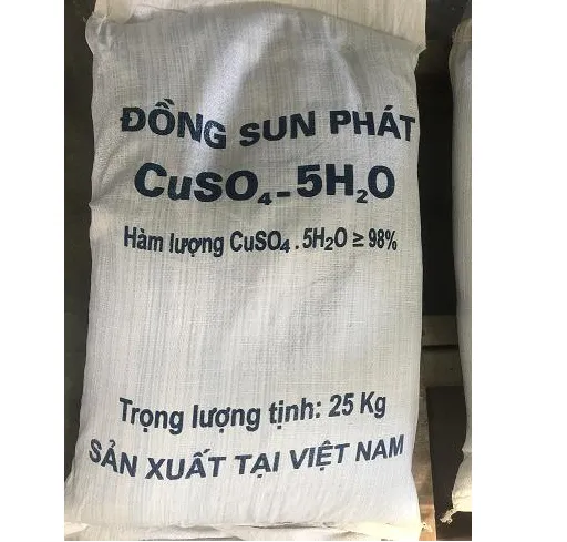 Sản phẩm Đồng sun phat CUSO4.5H2O dạng hạt nhỏ 98 — Hóa Chất Hải Dương - Công Ty CP Dầu Khí Hải Dương — MST 0801036953
