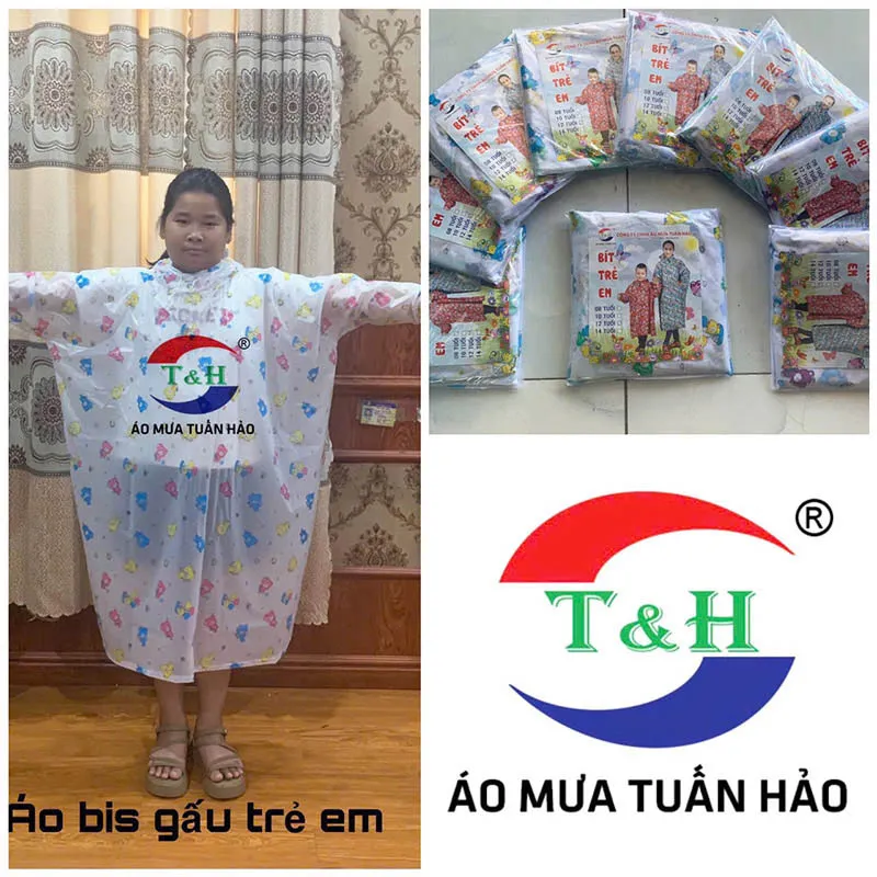 Sản phẩm ao bis gau tre em — áo Mưa Tuấn Hảo - Công Ty TNHH áo Mưa Tuấn Hảo — MST 0801211838