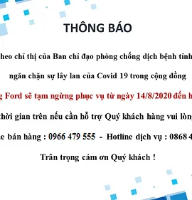 Sản phẩm dai ly hai duong ford se tam dung phuc vu tu ngay 14 den 28 8 2020 270x281 — Công Ty TNHH Đầu Tư Và Dịch Vụ Ô Tô Hải Dương — MST 0801224562