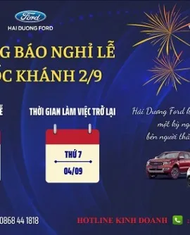 Sản phẩm dai ly ford hai duong thong bao nghi le quoc khanh 2 9 copy 270x334 — Công Ty TNHH Đầu Tư Và Dịch Vụ Ô Tô Hải Dương — MST 0801224562