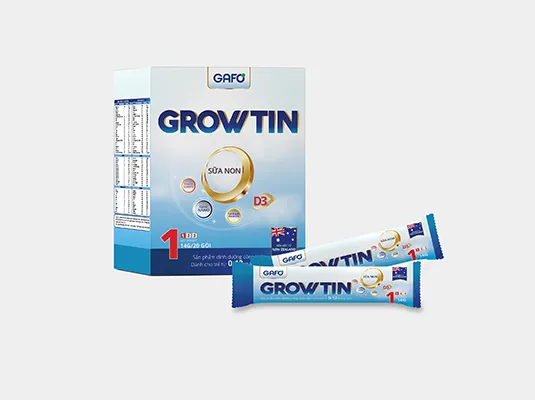 Sản phẩm growtin 1 san pham dinh duong cong thuc danh cho tre 0 12 thang tuoi tui giay 14g tui 20 tui — Công Ty Cổ Phần Công Nghệ Dinh Dưỡng Hoha — MST 0801355766