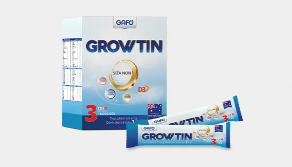 Sản phẩm growtin 3 thuc pham bo sung danh cho tre tren 3 tuoi tui giay 18g tui 20 tui 600x343 — Công Ty Cổ Phần Công Nghệ Dinh Dưỡng Hoha — MST 0801355766