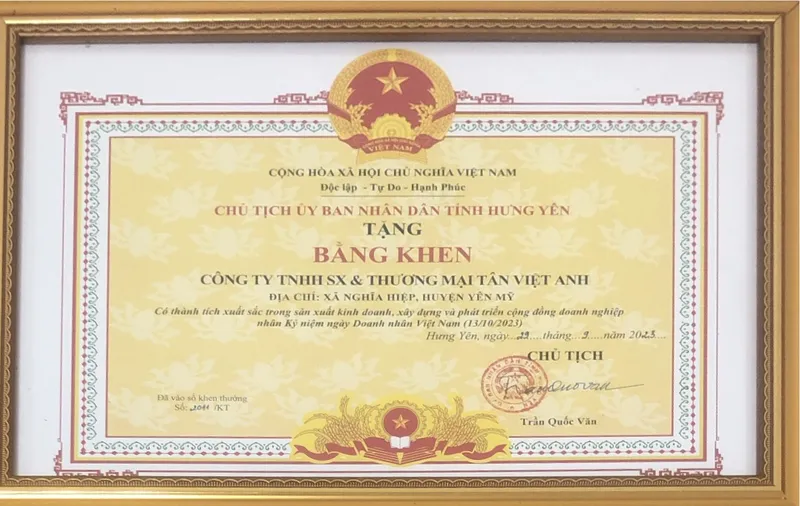 Sản phẩm 2023 — Công Ty TNHH Sản Xuất Và Thương Mại Tân Việt Anh — MST 0900189157