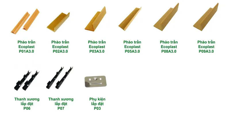 Sản phẩm phu kien go nhua sinh thai ecoplast — Công Ty TNHH Công Nghiệp Quang Nam — MST 0900239351