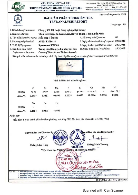 Sản phẩm 0003 — Công Ty CP Kỹ Thuật Công Nghiệp Đại Dương — MST 0900783201
