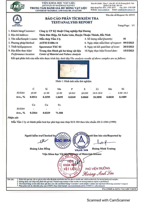 Sản phẩm 0012 — Công Ty CP Kỹ Thuật Công Nghiệp Đại Dương — MST 0900783201