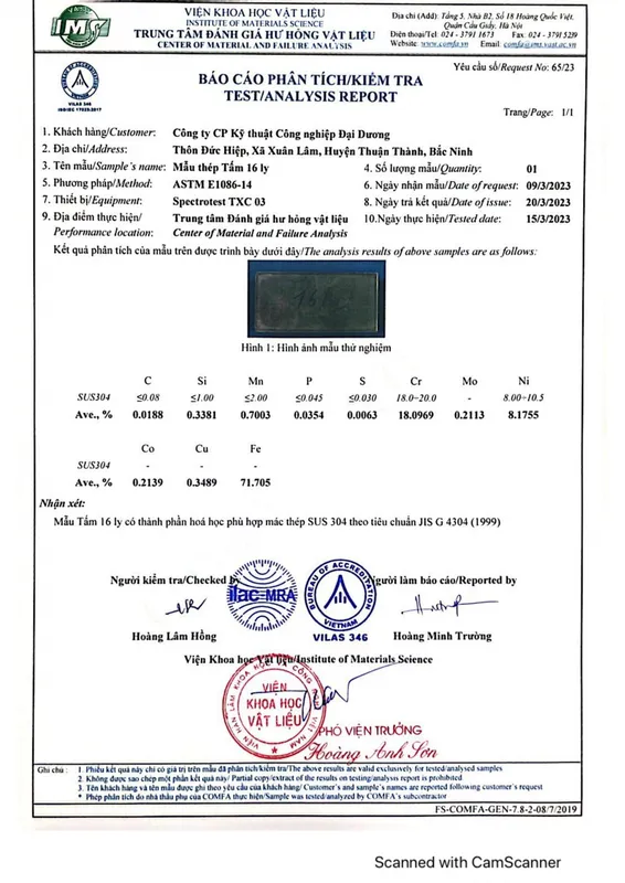 Sản phẩm 0014 — Công Ty CP Kỹ Thuật Công Nghiệp Đại Dương — MST 0900783201