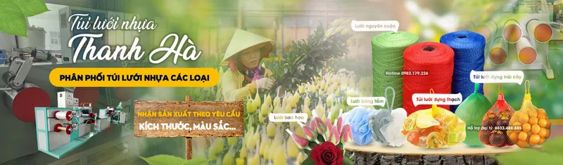 Sản phẩm san xuat va phan phoi tui luoi nhua thanh ha — Công Ty TNHH Sản Xuất Và Dịch Vụ Thanh Hà — MST 0901063005