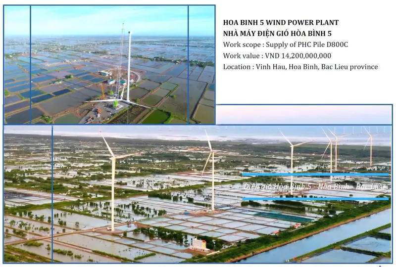 Sản phẩm DIEN GIO HOA BINH 5 0x0 — Công Ty CP Bê Tông Ly Tâm Thủ Đức - Long An — MST 1100727873