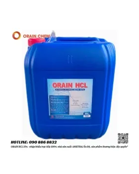 Sản phẩm orain hcl axit hydrochloric 35 an do 0 — Hóa Chất Orain Chem - Công Ty TNHH Orain Chem — MST 1101781866