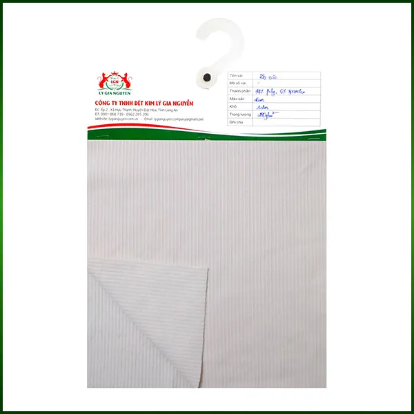 Sản phẩm Vai bo rib 2 — Vải Sợi Lý Gia Nguyễn - Công Ty TNHH Dệt Kim Lý Gia Nguyễn — MST 1101793075