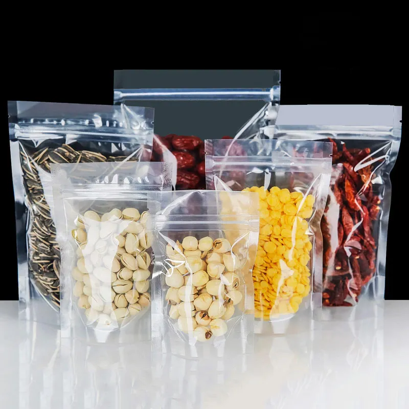 Sản phẩm 100pcs PET Transparent Zip Lock Plastic Bags Mylar Bag Ziplock Stand Up Food Spice Powder Packaging — Công Ty Cổ Phần BNC Long An — MST 1101847281